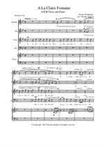 A La Claire Fontaine (SATB Choir and Piano)